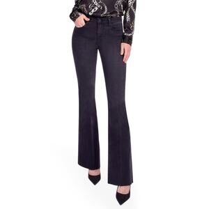 L'Agence Sera High Rise Sneaker Flare Jeans Dark Graphite Size 24
